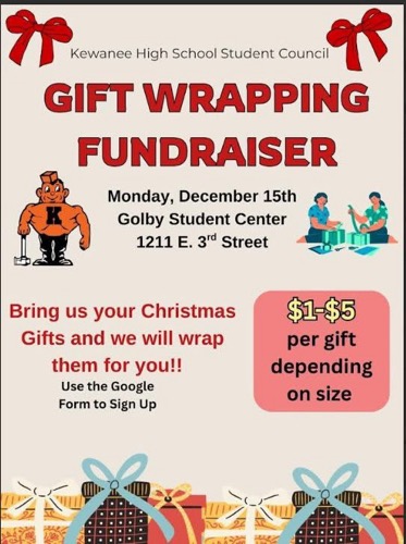 New Date for The KHS Student Council Gift Wrapping on December 15, 2025