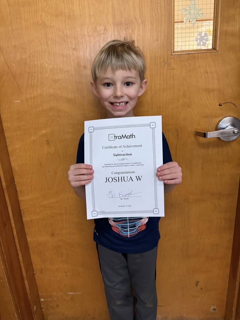 Josh passed his subtraction facts and Kamila passed her addition facts on Xtra Math.