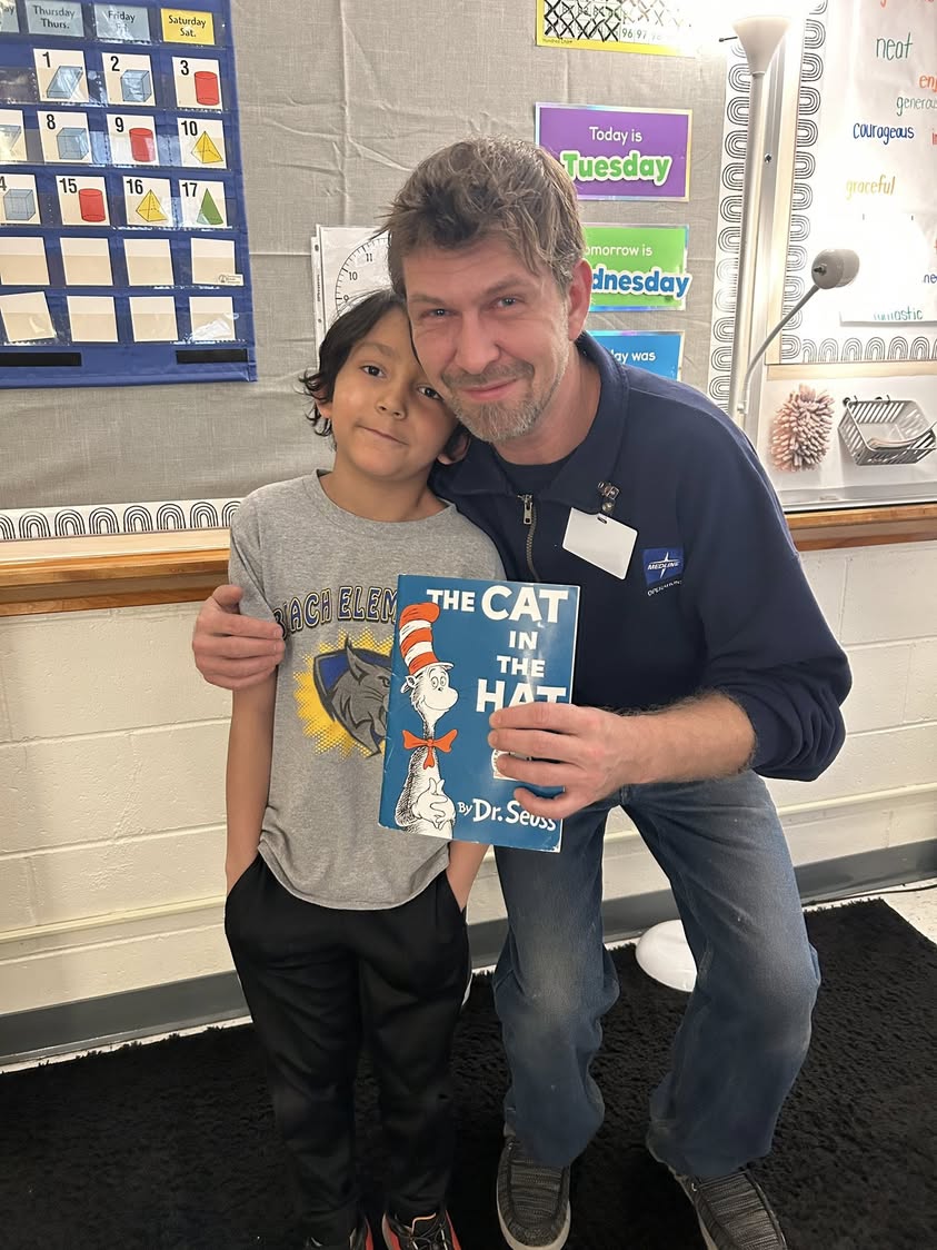 Miss Coker’s class had another special mystery reader today, thank you Mr. Place for joining us to read! #MAC185 #edison…