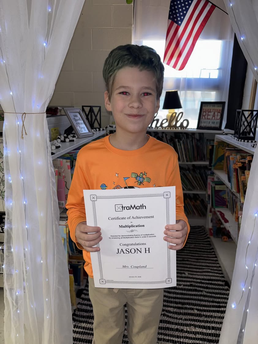 Jason has mastered his multiplication facts in 6 seconds or less in the Xtra Math program!