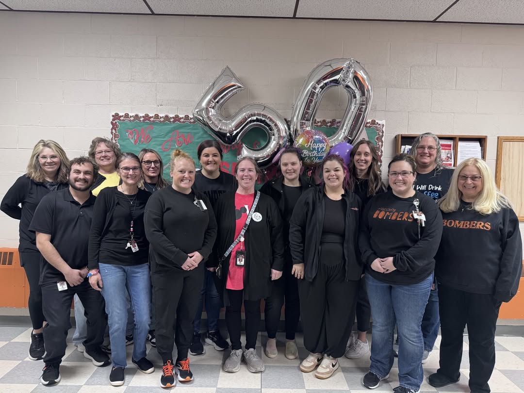 MacArthur Early Childhood Center staff would like to wish Jeri a very Happy 50th birthday! Everyone wore black to celebr…