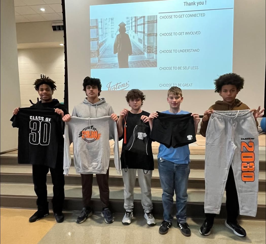 The 8th grade Class of 2030 met with Jostens today to “Commit to Graduate.” The order forms are due back by Friday, Febr…