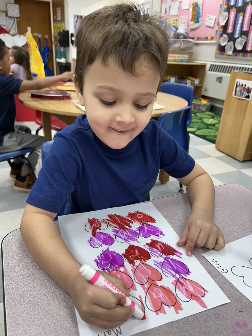 Mrs Kessler’s prek class enjoyed revealing hidden letters in this Valentine Day letter making activity! #mac185
