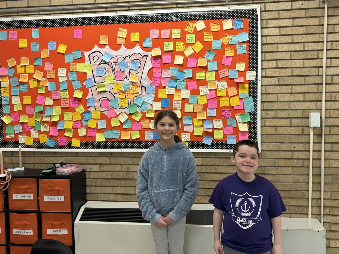 McKinley and Brinley got a perfect score on their chapter 7 math test!! #MAC185 #edisonbombers #wow #bragboard