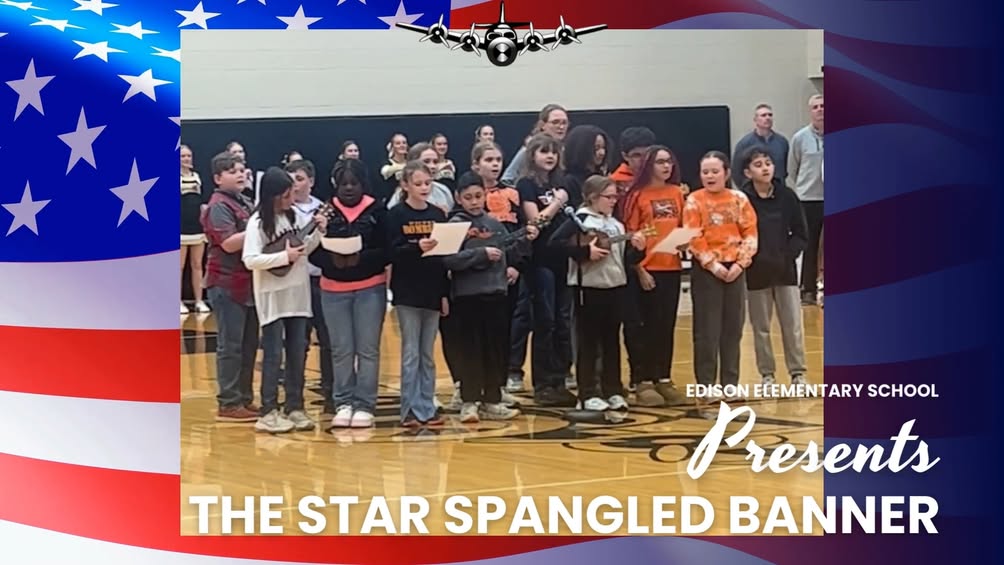 A beautiful and heartfelt rendition of the Star‑Spangled Banner was delivered by the Edison Elementary students. Their v…