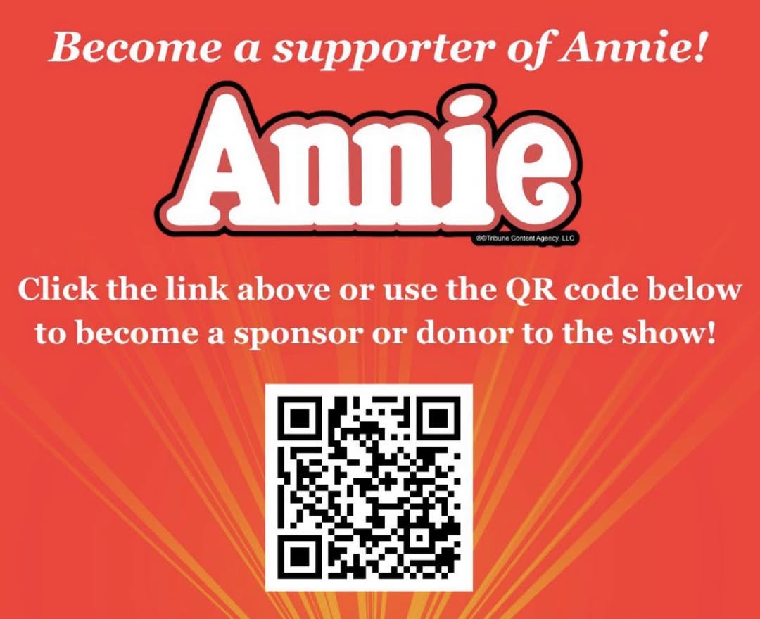 Become a sponsor for the Macomb High School’s production of Annie!  Save the date: April 9 at 7pm April 10 at 7 pm… Ap…