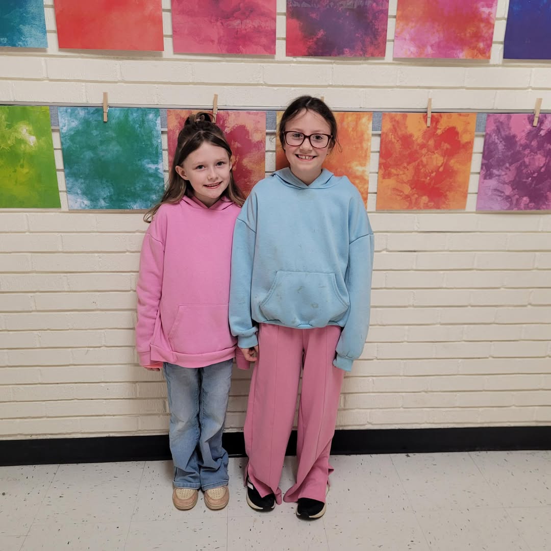 Having fun twinning in second grade!