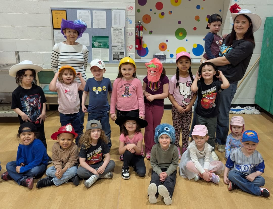 Miss Horrell’s morning preschool class is celebrating Dr. Seuss week with hats! #mac185