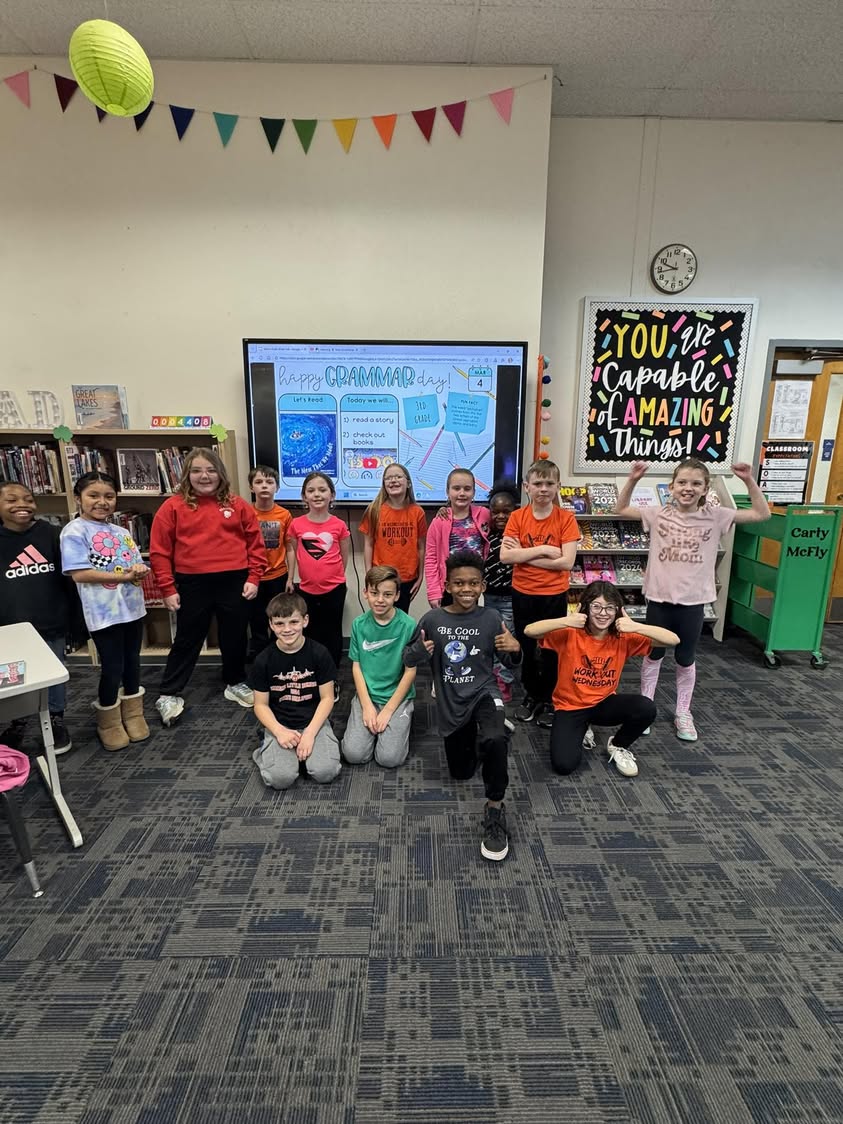 Wednesday was Reading “Jogs” our Minds – Wear  workout clothes to celebrate READ ACROSS AMERICA WEEK. #MAC185 #edisonbom…