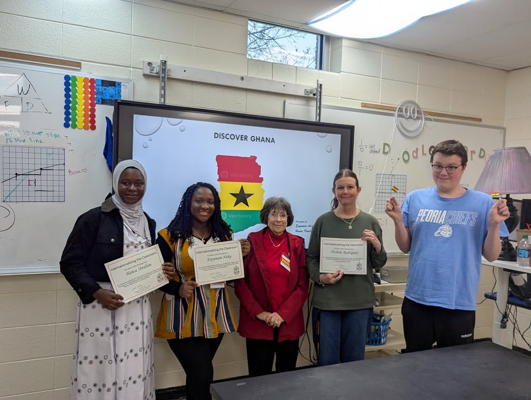 Mrs. Rodriguez was presented with a certificate for “Internationalizing the Classroom” from Phi Beta Delta after she and…