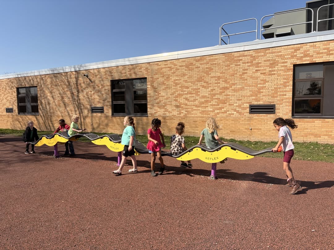 A few students from Mrs. Szechowyz and Miss Sargeant’s class playing together yesterday at recess. They were doing such…