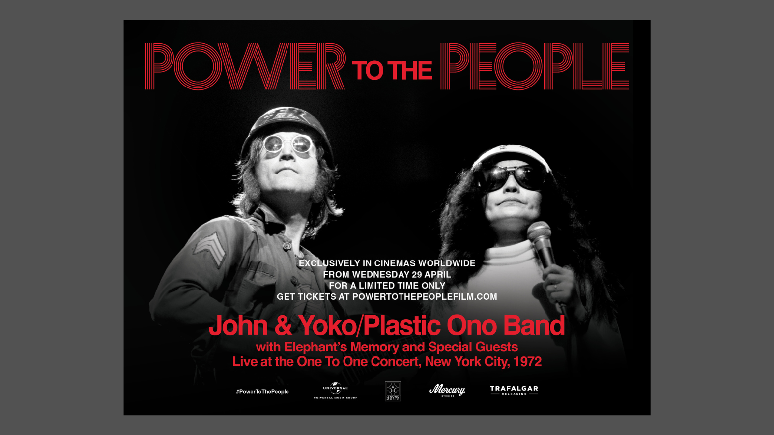 Watch the first trailer for John Lennon and Yoko Ono concert film ‘Power to the People’