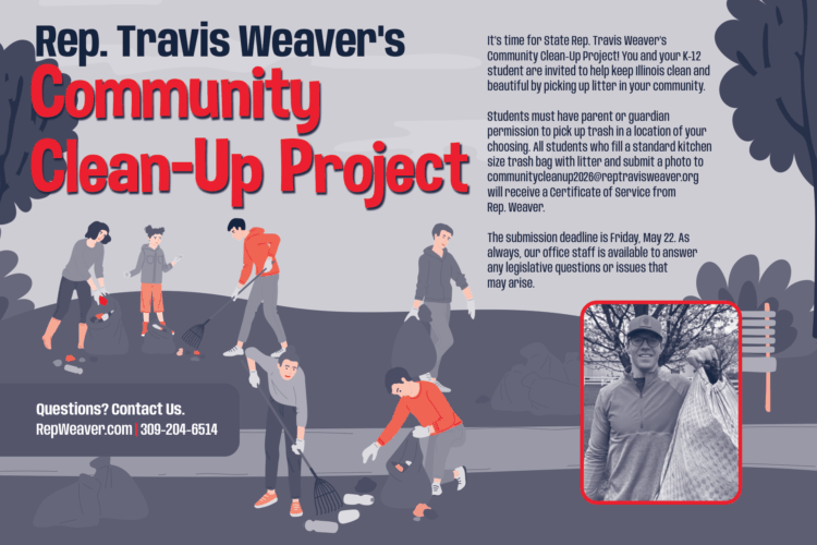 Representative Travis Weaver Launches 2026 Community Clean-Up Project Through May 22, 2026