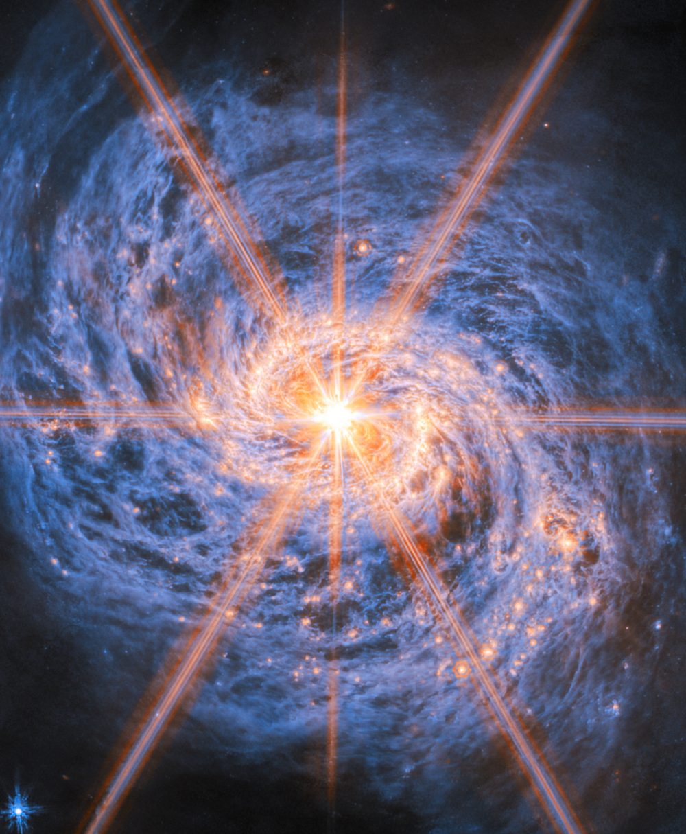 Spiral galaxy’s brilliant heart shines bright in a new picture from NASA’s Webb telescope