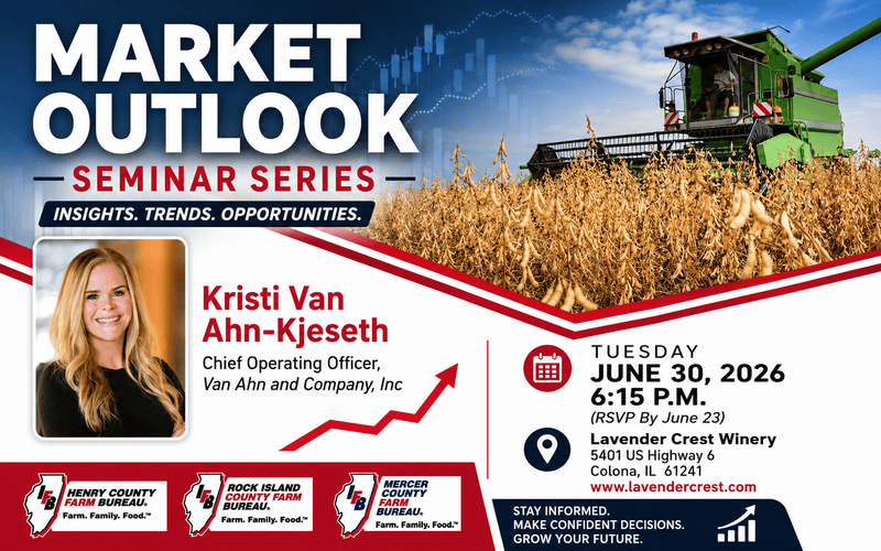 Farm Bureau Market Outlook Seminar with Kristi Van Ahn-Kjeseth on June 30, 2026, Deadline to Register is June 23rd