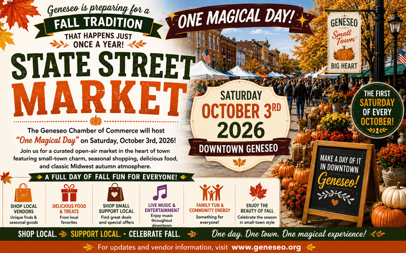 Geneseo State Street Market on October 3, 2026